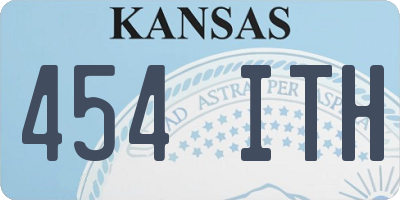 KS license plate 454ITH