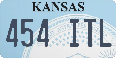 KS license plate 454ITL