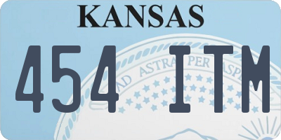 KS license plate 454ITM
