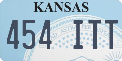 KS license plate 454ITT