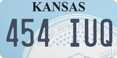KS license plate 454IUQ