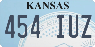 KS license plate 454IUZ