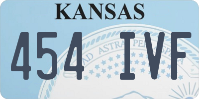 KS license plate 454IVF
