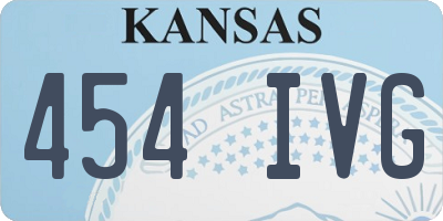 KS license plate 454IVG