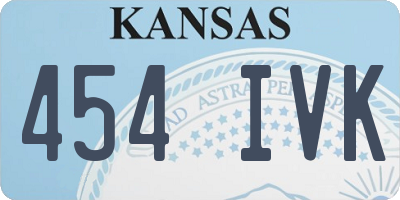 KS license plate 454IVK