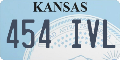 KS license plate 454IVL
