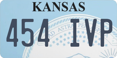 KS license plate 454IVP
