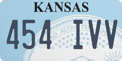 KS license plate 454IVV