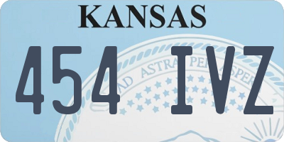 KS license plate 454IVZ