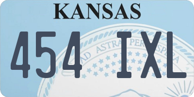KS license plate 454IXL
