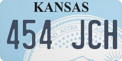 KS license plate 454JCH