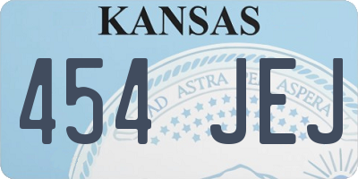 KS license plate 454JEJ