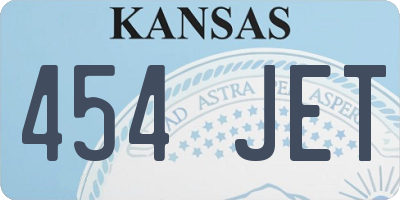 KS license plate 454JET