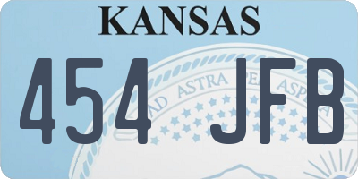 KS license plate 454JFB