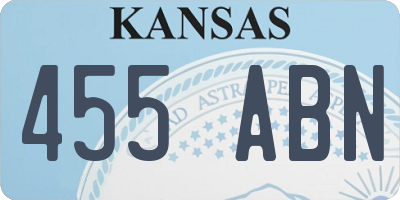 KS license plate 455ABN