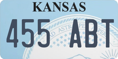 KS license plate 455ABT