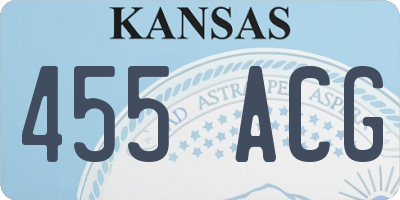 KS license plate 455ACG