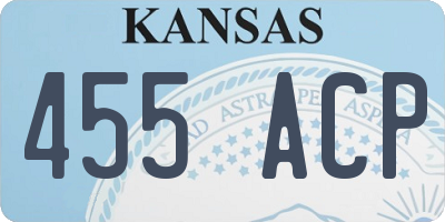KS license plate 455ACP