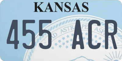 KS license plate 455ACR