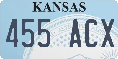 KS license plate 455ACX