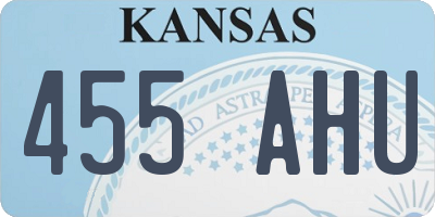 KS license plate 455AHU
