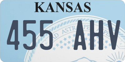 KS license plate 455AHV