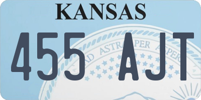 KS license plate 455AJT