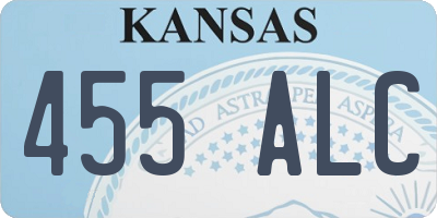 KS license plate 455ALC