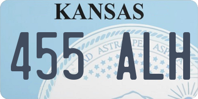 KS license plate 455ALH