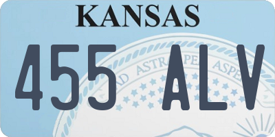 KS license plate 455ALV