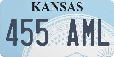 KS license plate 455AML