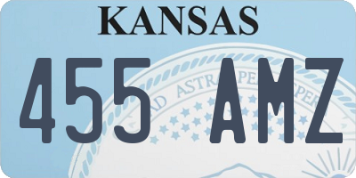 KS license plate 455AMZ