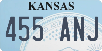 KS license plate 455ANJ