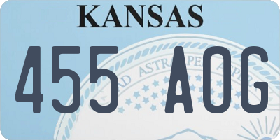 KS license plate 455AOG