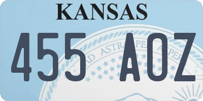 KS license plate 455AOZ