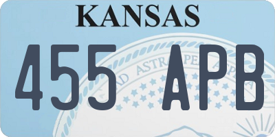 KS license plate 455APB
