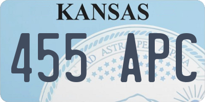 KS license plate 455APC