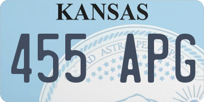 KS license plate 455APG