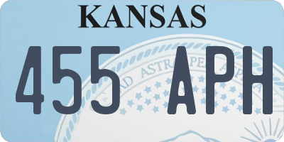KS license plate 455APH