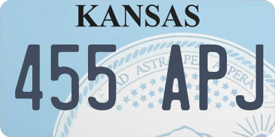 KS license plate 455APJ
