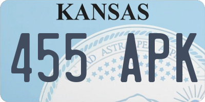 KS license plate 455APK