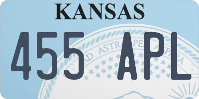 KS license plate 455APL