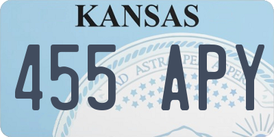 KS license plate 455APY