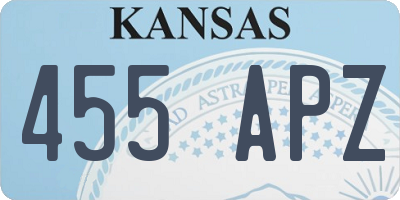 KS license plate 455APZ