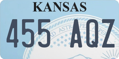 KS license plate 455AQZ