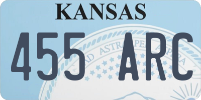 KS license plate 455ARC