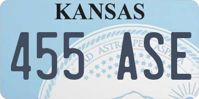 KS license plate 455ASE