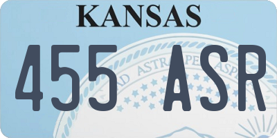 KS license plate 455ASR