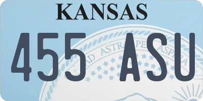 KS license plate 455ASU