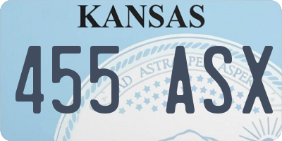 KS license plate 455ASX